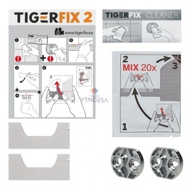 Aksesuarų tvirtinimo klijai TigerFix 2 2