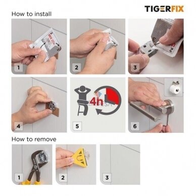 Aksesuarų tvirtinimo klijai TigerFix 2 4