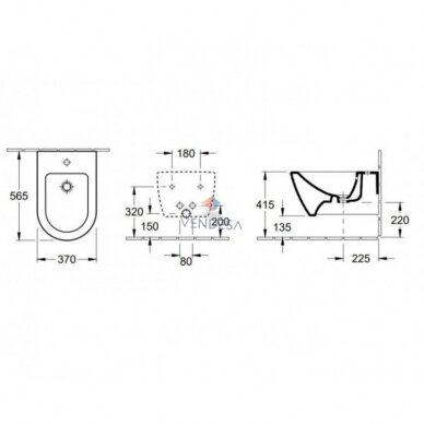 Pakabinama bide Villeroy&Boch Subway 2 2