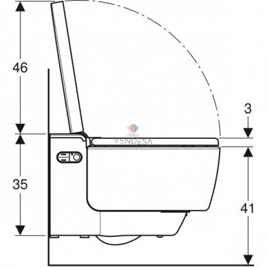 Pakabinamas WC Geberit AquaClean Mera Comfort su apiplovimo funkcija 4