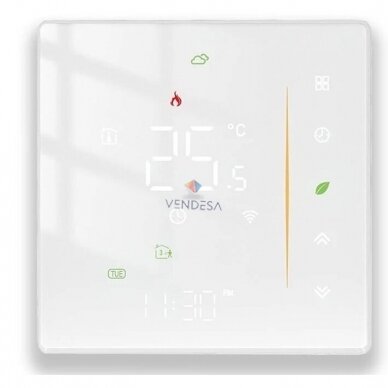 Patalpos termostatas TW baltas šildymas, šaldymas.