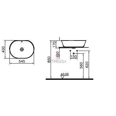 Praustuvas pastatomas Vitra GEO 55 2