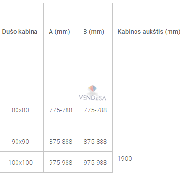 Stačiakampė dušo kabina SIMONA 4