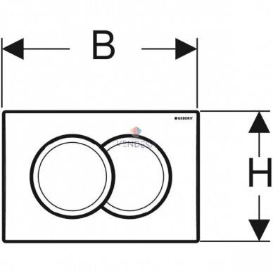 Vandens nuleidimo mygtukas Geberit DELTA 01 1